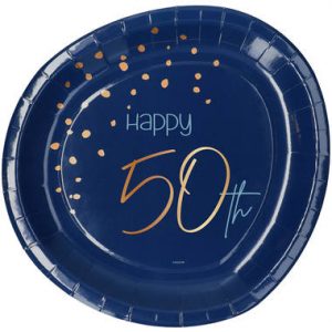 piatti 50 anni elegant true blue compleanno uomo