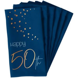 tovaglioli 50 anni elegant true blue compleanno uomo